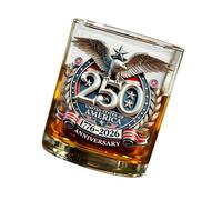 Botella de whisky semiquincentenario del 250 aniversario de UU Edición creativa Regalo coleccionable de vidrio con historia histórica Decantador de whisky Botella de vino de vidrio Historia Caja