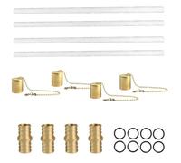 Botella de whisky Tiki Torch Wicks - 4 botellas de vino de larga vida útil, cubierta de lámpara de cobre, soporte de latón para decoración de exteriores, iluminación de bricolaje para patio, patio