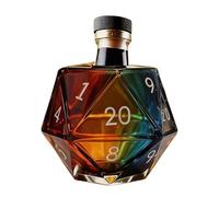 Botella Decantadora De Whisky - Contenedor De Bebidas En Forma De Dados, Decantador De Licores, Dimensión De 11 Cm X 9,7 Cm + Marco De Luz De 270 G, Vidrio De Borosilicato Resistente Al Calor - Para B