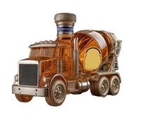 Botella decantadora de Whisky de 300 ml con Forma de Coche - Botellas de Whisky para Vino con Forma de camión hormigonera, Dispensador Creativo de Licor vacío a Prueba de Fugas(B)