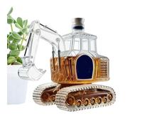 Botella decantadora de whisky | Dispensador de botellas de vidrio con forma de excavadora | Contenedor de decantador de whisky para el hogar, bar, hombres, padres, cumpleaños, boda, inauguración de la