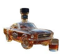 Botella decantadora de whisky en forma de coche, contenedor deportivo 3D de vidrio de 400ml, forma de botellas de licor con tapa, regalos creativos for papá(A)