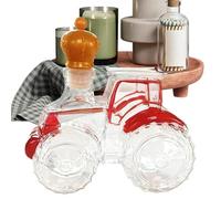 Botella decantadora de whisky - Novedad en forma de coche, elegante soporte para licores para vino, expositor artístico para brandy y tequila, transparente artesanal soplado a mano |