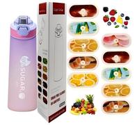 Botella deportiva de 700 ml con monodosis de 10 sabores, el material Tritan no tiene miedo a las altas temperaturas y el sabor natural de la fruta hace que el agua potable sea segura y sabrosa