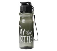 Botella deportiva grande - botella de gimnasio de 2 litros con paja integrada, botella de libre BPA | Pérdida - botella de agua a prueba con mango resistente, botella de ca