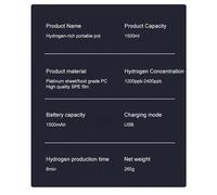 Botella deportiva portátil de 1,5 l con hidrógeno (verde)
