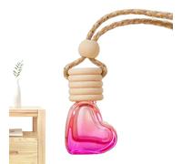 Botella difusor para ambientador de aire de coche - 6 ml de colgante para perfume de coche de corazón - Adorno de botella de aromaterapia de fragancias vacías para coche y decoración del hogar, difuso