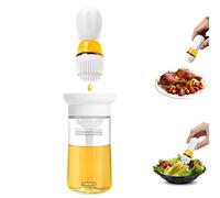 Botella dispensadora de aceite con cepillo de silicona para untar Botella de aceite de oliva de cocina para cocinar salsa de vinagre, barbacoa, parrilla, freír, hornear, ayuda de cocina T-OB21S blanco