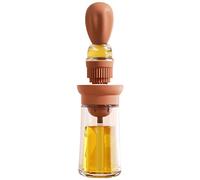Botella dispensadora de aceite con cepillo para barbacoa, contenedor dispensador y recipiente de almacenamiento de aceite y cepillo de silicona para cocina,barbacoa,asar y cocinar,T-OB21,rojo