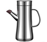 Botella dispensadora de aceite de acero inoxidable 304 engrosada, olla de aceite de cocina de gran capacidad, lata de aceite de boquilla de vertido sin goteo, botella de almacenamiento de aceite de
