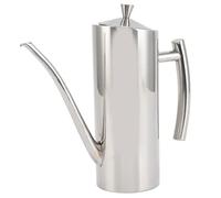 Botella Dispensadora de Aceite de Acero Inoxidable con Apariencia de Espejo, Asas Curvas, Agarre Ergonómico, Botella de Aceite por Goteo para Cocina