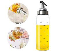 Botella dispensadora de aceite de oliva - 300 ml botella de aceite de vidrio cruets sin goteo, recipiente de aceite para aceite de oliva vegetal, dispensador de aceite de vidrio sin plomo 300 ml