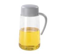 Botella dispensadora de aceite de oliva con tapa abatible automática de 1000ml,Botellas de condimentos de vidrio de gran capacidad para la cocina,mango antideslizante,sin goteo (Gris)