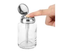 Botella Dispensadora de Bomba con Cerradura Vacía para Esmalte de Uñas, Dispensador Profesional de Removedor de Arte de Uñas, Removedor de Esmalte de Gel, Accesorio de Manicura (exprimir botella)