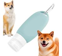 Botella dispensadora de champú, 90 ml, Botellas de Viaje, Tubos rellenables, Tubos de Repuesto de líquido de Viaje con mosquetón, Botellas Recargables exprimibles para Perro