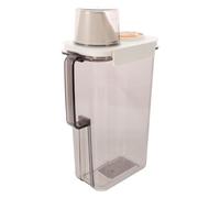 Botella Dispensadora de Detergente para Ropa, Plástico Transparente | Asa Integrada y Tapa Hermética, Boquilla de Vertido, para Gel y Polvo en Baño y Lavandería