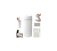 Botella dispensadora de viaje 4 en 1 para inodoros, dispensador de botellas de bomba retráctil, portátil a prueba de fugas, contenedor de inodoro reutilizable con escala y etiqueta, para champú