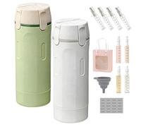 Botella dispensadora de viaje 4 en 1, reutilizables, a prueba de fugas, con bolsa de almacenamiento, botellas de viaje portátiles para champú, acondicionador, gel de ducha, loción, mini dispensador de