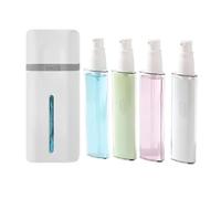 Botella dispensadora de viaje a prueba de fugas para champú y | Botella de bomba de viaje 4 en 1 para camping, avión, aeropuerto, ducha, mujeres, hombres, viajes, vacaciones, crucero