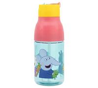 Botella de agua infantil doble apertura con pajita de 420 ml de Peppa Pig
