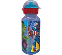 Botella escolar Avengers de 370 ml, sin BPA, botella Marvel ligera y reutilizable, tapa hermética, ideal para niños en la escuela, viajes y actividades al aire libre