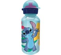 Botella escolar infantil de 370 ml de plástico sin BPA de Stitch Disney, botella ligera con tapón a presión, diseño a prueba de goteo, perfecta para el jardín de infantes, la escuela primaria,