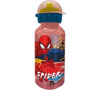 Botella escolar Tataway Spiderman de 370 ml para niños, ligera, sin BPA y reutilizable, ideal para la escuela, los deportes y el ocio