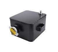 Botella Expansion Completa Depósito Recuperación Desbordamiento Expansión Refrigerante Aluminio Tanque Agua 2,5 L Con Tapa, Accesorios Universales Para Coche(Negro)
