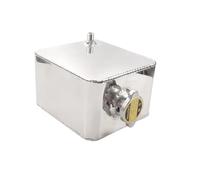 Botella Expansion Depósito Recuperación Desbordamiento Expansión Refrigerante Aluminio Tanque Agua 2,5 L Con Tapa Accesorios Universales Para Coche(Plata)