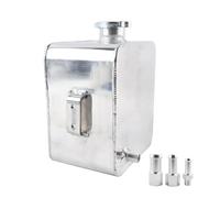 Botella Expansion Tanque Agua Expansión Con Cabezal Aleación Pulida 2 Litros Y Tapa Kit Depósito Desbordamiento Refrigerante TANQUE DE AGUA(Plata)