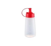 Botella exprimible Botellas de aceite for condimentos exprimibles, tapa sellado, tarro for , botellas for salsa y ensalada, vinagrera kétchup, dispensador mostaza, suministros cocina(Red 300ML)