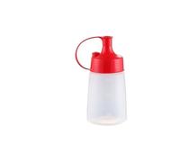 Botella exprimible Botellas de aceite for condimentos exprimibles, tapa sellado, tarro for , botellas for salsa y ensalada, vinagrera kétchup, dispensador mostaza, suministros cocina(Red 180ML)