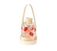 Botella Fabricante De Bloques Hielo Transparente, Soporte Doble Función Para Bloques Fríos, Recipiente Portátil Con Asa Y Mecanismo Presionador Ideal Para Preparar Café Zumos Y Bebidas Refrescantes