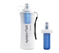 Botella Filtrante de Agua Frasco Flexible Plegable Purificador de 1 Litro | Botella Portátil con Filtro Para ciclismo camping viaje senderismo fitness gimnasio deporte y desplazami