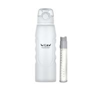 Botella filtrante Humagreen - Potabilizadora de Agua, Depurador de Agua, Filtro Portátil Reutilizable para Viajes, Senderismo, Camping, Supervivencia, Kit Ligero, Plegable y Duradero
