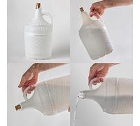 Botella Garrafa Garrafón Cristal 5 Litros Forrado Plástico Duro Resistente Incluye Corcho Natural