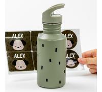 Botella Happy Prints Olive Lässig personalizable para niños