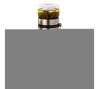 Botella infusor para té de doble pared - Tumbler de viaje de 500 ml de borosilicato con filtro, botella hermética para separación de agua y té en hojas, infusión caliente fría