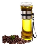 Botella Infusora De Té De Vidrio | Botella De Agua De Vidrio De Doble Pared | Taza De Té Con Botella De Agua Con Infusor | Vaso De Viaje Con Infusor De Té De Vidrio Para Hombres, Té De Hojas Sueltas,