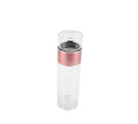 Botella Infusora de té de Vidrio de Borosilicato, 420 Ml, Taza de té de Viaje a Prueba de Fugas de Doble Pared para de Hojas Sueltas, Regalo Ideal para los Entusiastas del (PINK)