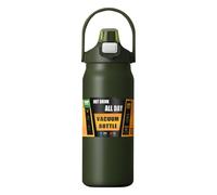 Botella isotérmica genérica | 1500 ml taza isotérmica impermeable con pajita | Botella de agua para adultos, mujeres, hombres, escuela, deportes, hogar, viajes, caliente, frío
