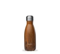 Qwetch - Botella Isotérmica 260ml Inox Originals Wood | Botella Pequeña Acero Inoxidable - 24h Frío / 12h Caliente - Sin BPA, Hermética y Reutilizable - Para deporte, oficina y viaje