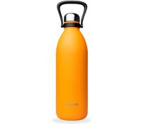 Qwetch - Botella Térmica Grande Inox 1,5L Naranja Titan - 48h Frío y 16h Caliente - Hermética & Sin BPA - Cantimplora de Acero Inoxidable con Asa - Termo para Camping, Picnic, Familia