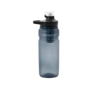 Botella Katadyn BeFree AC de 0.7 L con filtro de agua para exteriores y botella ultraligera | Fibra hueca y carbón activado | Ciclismo, camping, senderismo, viajes | Sin BPA color humo