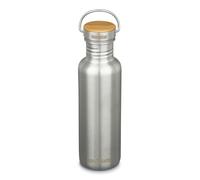 Botella Klean Kanteen Reflect con tapa de bambú, 800ml/27oz (Acero inoxidable cepillado)