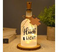 Botella LED Luminosa con Refrán, Botella Iluminada,Botella de Cristal de los Deseos, Botella Iluminada Regalo Personalizado para Cumpleaños Regalos de Navidad para novia,Cumpleaños