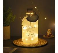 Botella LED Luminosa con Refrán, Botella Iluminada,Botella de Cristal de los Deseos, Botella Iluminada Regalo Personalizado para Cumpleaños para novia，Cumpleaños, Aniversario Regalo para Novia, Esposa