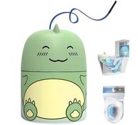 Botella mágica de limpieza de inodoro, bonita botella limpiadora de inodoro en forma de dinosaurio, frescura de 90 días, aroma a melocotón jazmín océano, desodorante automático de tanque (jazmín)