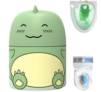 Botella mágica de limpieza de inodoro, bonita botella limpiadora de inodoro en forma de dinosaurio, océano, jazmín, aroma a melocotón, desodorante automático de tanque de 90 días (jazmín)