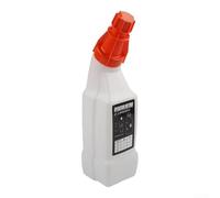 Botella mezcladora de combustible y aceite de 1 litro para herramientas de jardín de 2 tiempos con proporciones de mezcla 50:1 40:1 35:1 25:1 para soplador de motosierra, recortadora, color blanco